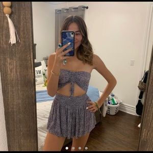 purple skylar and madison floral romper